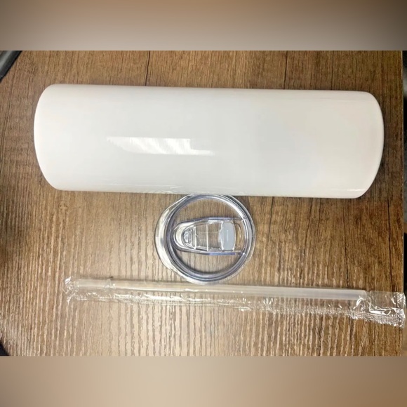 Blue and white color flower pattern Semi handmade 20oz stainless straight bottle - Picture 2 of 2